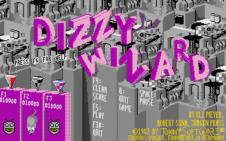 Dizzy Wizard title screen for Atari ST